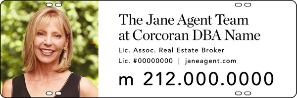 Photo Agent Team Name Sign Rider, 8"H X 24"W, 3mm Aluminum Composite