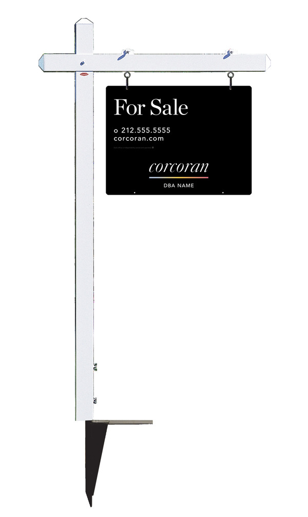 Sign Post And Office Sign Panel Unit, 18"H X 24"W, Steel