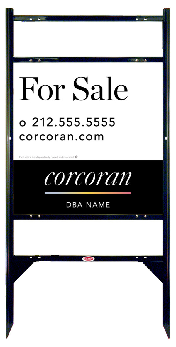 Angle Iron Frame W/ 2 Rider Inserts And Office Sign Panel Unit, 24"H X 24"W, 3mm Aluminum Composite