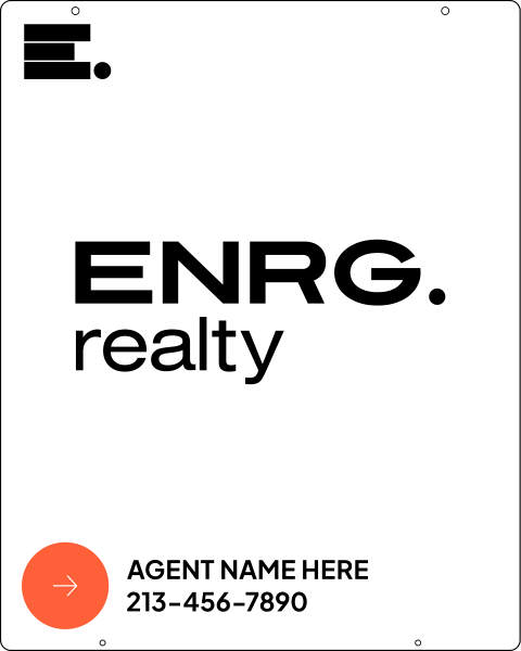 Agent Name Hanging Sign Panel, 30"H X 24"W, .063 Aluminum
