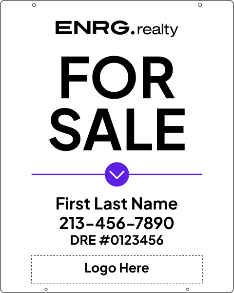 Agent For Sale Hanging Sign Panel, 30"H X 24"W, .063 Aluminum