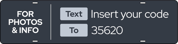 Text Info Code Sign Rider, 6"H X 24"W, Steel