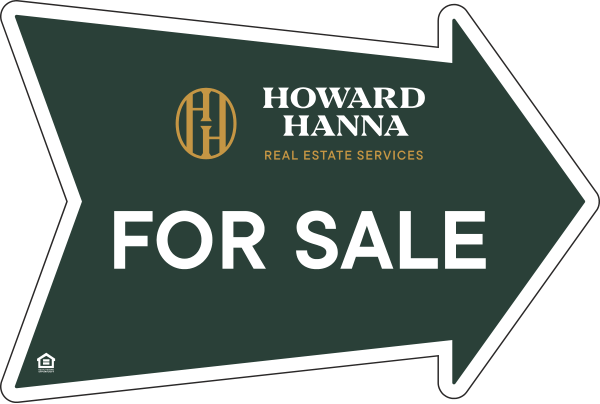 Howard Hanna Office For Sale Arrow Shape Sign Panel, 18h x 24"w, 4mm Corrugated