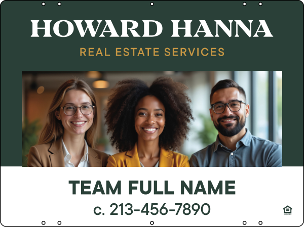 Agent Large Team Photo Sign Panel, 18"H X 24"W, 3mm Aluminum Composite