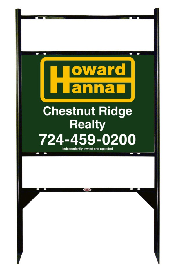 18H X 24W 24 GA Steel Angle Iron Sign Frame With Two Rider Inserts (Th) Unit