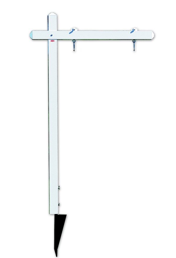 Independent real estate aluminum sign post with ground anchor, 18h x 30