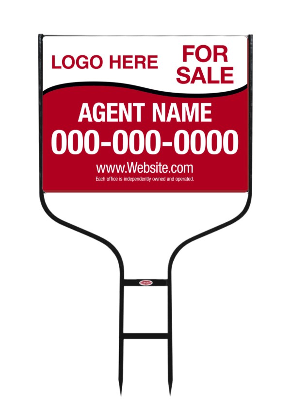 Black Round Rod Frame And Sign Panel Unit, 24 GA Steel 18"H X 24"W