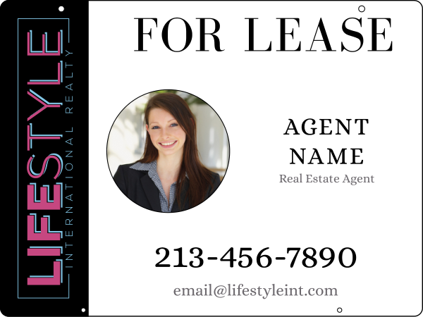 Agent Photo Hanging Sign Panel, 18"H X 24"W, Steel