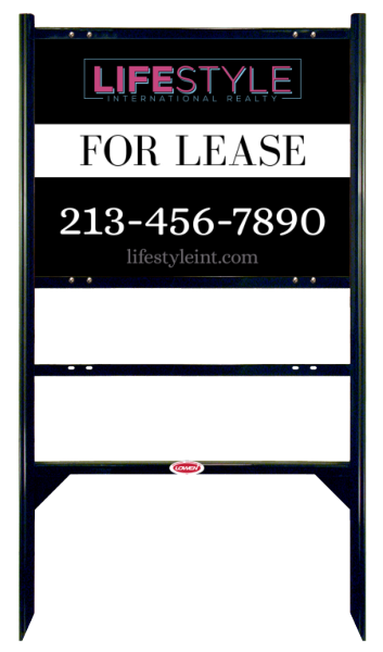 Angle Iron Frame With One Rider Insert And Office Sign Panel Unit, 18"H X 24"W