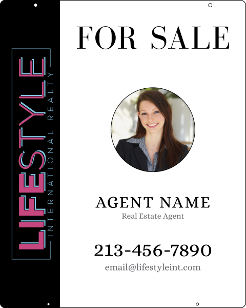 Agent Photo Hanging Sign Panel, 30"H X 24", .063 Aluminum