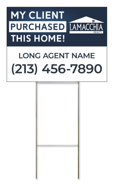 Wire Stake And Agent Name Panel Unit, 18"H X 24"W, 4mm Corrugated Plastic