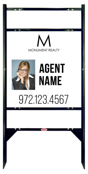 Angle Iron Frame W/ 2 Rider Inserts And Reflective Agent Photo Sign Panel Unit, 24"H X 24"W, Steel