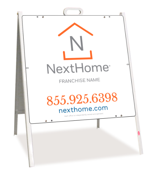 A-Frame And Sign Panel Unit, 24"H X 24"W, Pvc