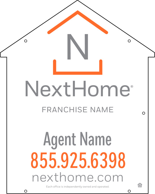 House Shape Hanging Sign Panel Df, 30"H X 24"W, 3mm Aluminum Composite