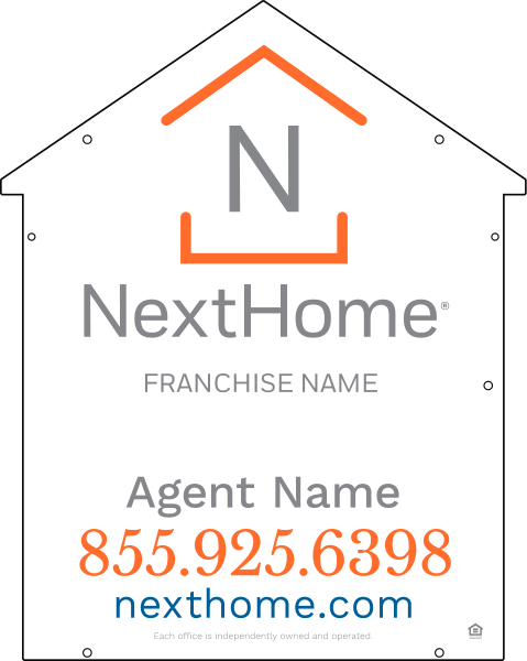 Reflective Universal House Shape Sign Panel Df, 30"H X 24"W, 3mm Aluminum Composite