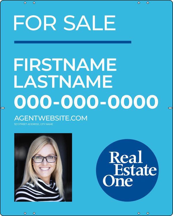 Reflective Agent Photo Sign Panel, 30"H X 24"W, 3mm Aluminum Composite