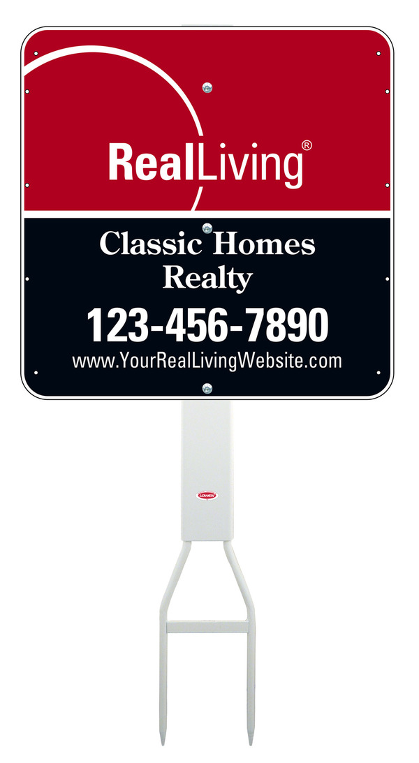 Footbar Stake And Enhanced Logo Sign Panel Unit, .050 Polyethylene 24"H X 24"W