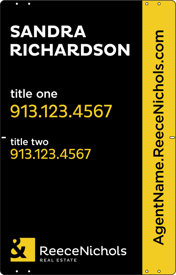 Agent Sign Panel, 28"H X 18"W, Steel