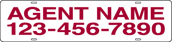 Agent Name Sign Rider, 6"H X 24"W