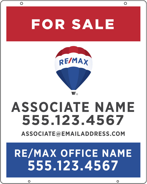 Hanging Agent Sign Panel, 30"H X 24"W, 3mm