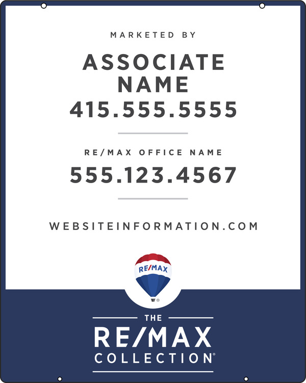 Hanging Collection Agent Sign Panel, 30"H X 24"W, 3mm Aluminum Composite
