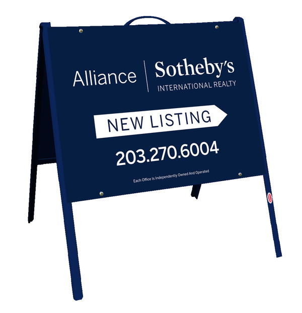 Angle Iron A-Frame And New Lising Sign Panel Unit, 18"H X 24"W, .050 Poly