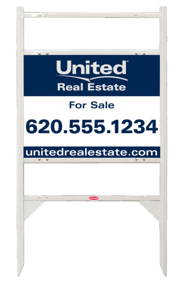 Real Estate Angle Iron Frame And Panel Unit For 2 Rider Inserts, Steel, 18"H X 24"W