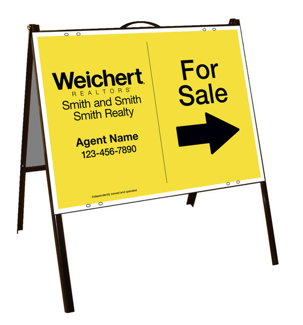 Agent For Sale A-Frame And Sign Panel Unit, 18"H X 24"W
