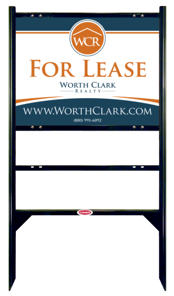 Angle Iron Frame W/ 1 Rider Insert And Office Sign Panel Unit, 18"H X 24"W, Steel