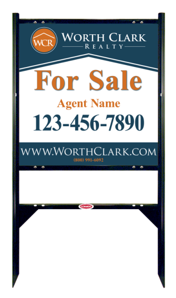 Angle Iron Frame W/ 1 Rider Insert And Reflective Agent Sign Panel Unit, 24"H X 24"W, Steel