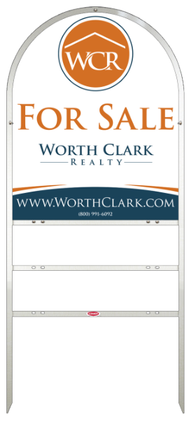 Arc Top Angle Iron Frame  W/ 2 Rider Inserts And Reflective Office Sign Panel Unit, 30"H X 24"W, Steel