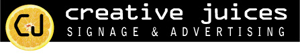 Creative Juices Signage & Advertising Logo