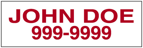 Real Estate Name Sign Rider, 4mm Corrugated Plastic 6h x 18w