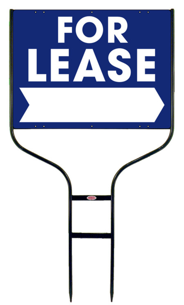 For Lease Round Rod Sign Units with Large, Bold Text,  18h x 24w, Black