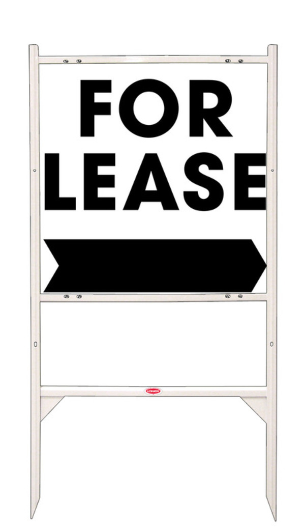 Angle Iron Frame and Sign Panel Unit, 24h x 24w, White