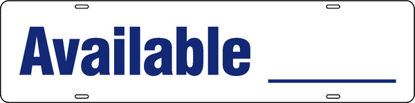 Customizable Available Date Sign Rider, 6h X 24w, Steel