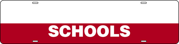 Customizable School District Sign Rider, 6h X 24w, Steel