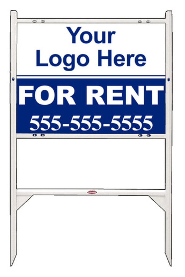 Angle Iron Frame and Sign Panel Unit, 18h x 24w, White