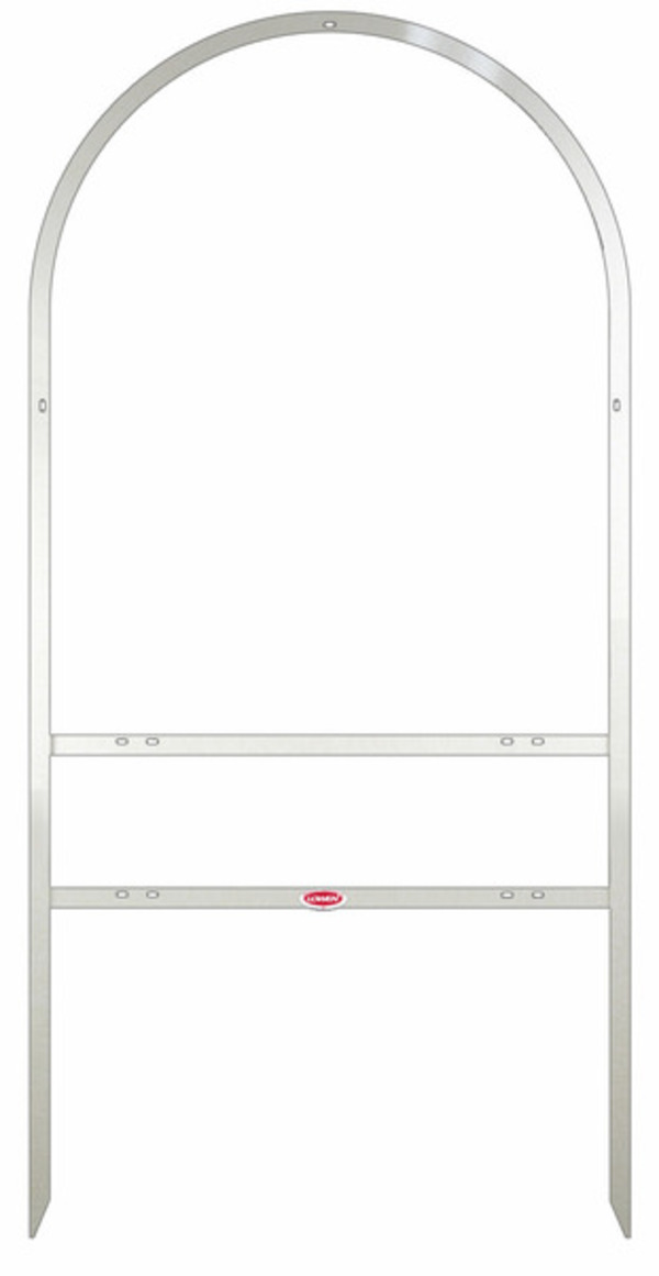 Real Estate arc sign frame with one rider insert, 30h x 24w - White