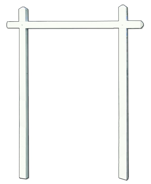 real estate aluminum post for commercial sign panels, 36h x 36w Panel - White