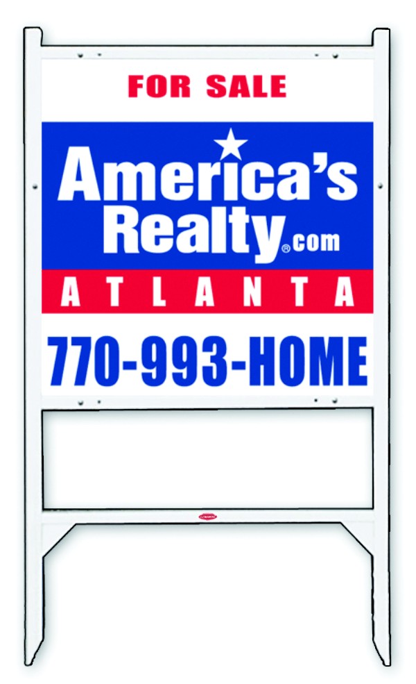 real estate Angle Iron sign frame and panel unit, 24 GA steel, 24h x 24w