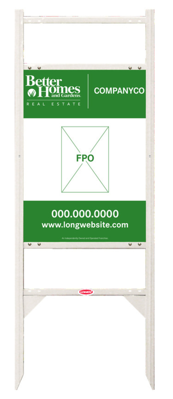 Angle Iron Frame with Two Rider Inserts and Sign Panel Unit, 24h x 18w
