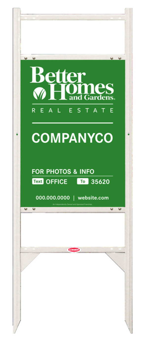 Angle Iron Frame w Two Rider Inserts and For Photos & Info Sign Panel Unit, 24h x 18w,