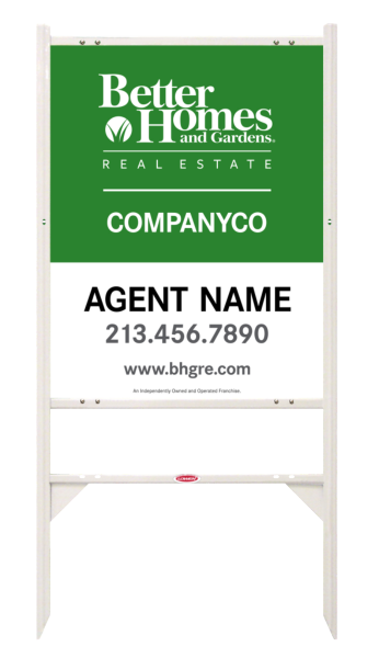 Angle Iron sign Frame and Agent Name Sign Panel Unit, 30h x 24w, Steel
