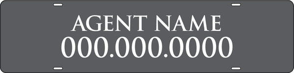 Agent Name Sign Rider, 6h x 24w, Steel