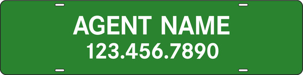 Agent Name Sign Rider, 6h x 24w, Steel