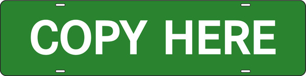 Custom 1 Line Copy Sign Rider, 6h x 24w, Steel