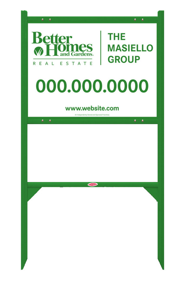Angle Iron Frame and Sign Panel Unit, 18h x 24w, Green