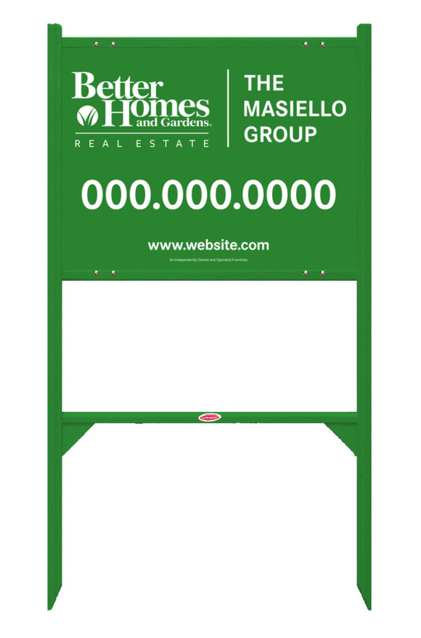 Angle Iron Frame and Sign Panel Unit, 18h x 24w, Green