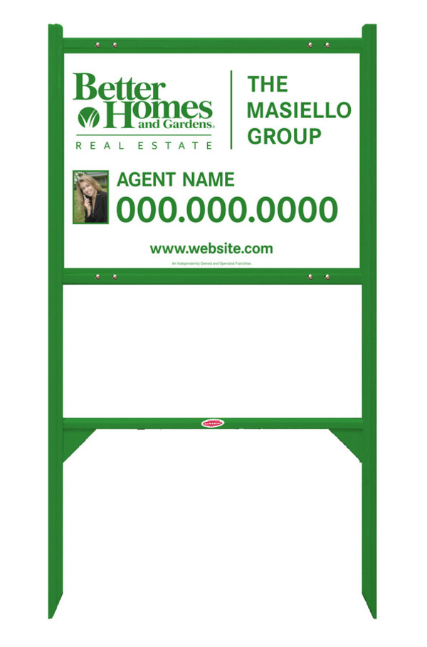 Angle Iron Frame and Photo Sign Panel Unit, 18h x 24w, Green